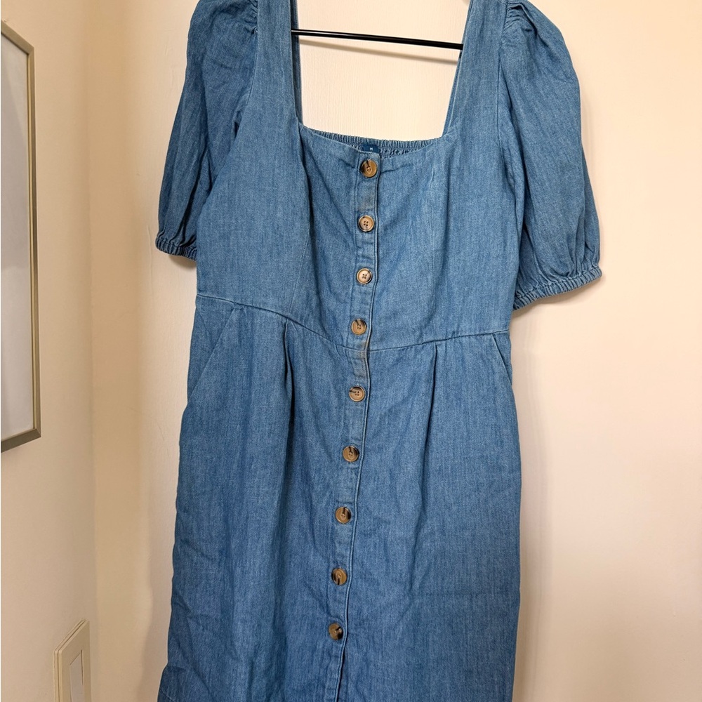 Old Navy Blue Button-Down Dress